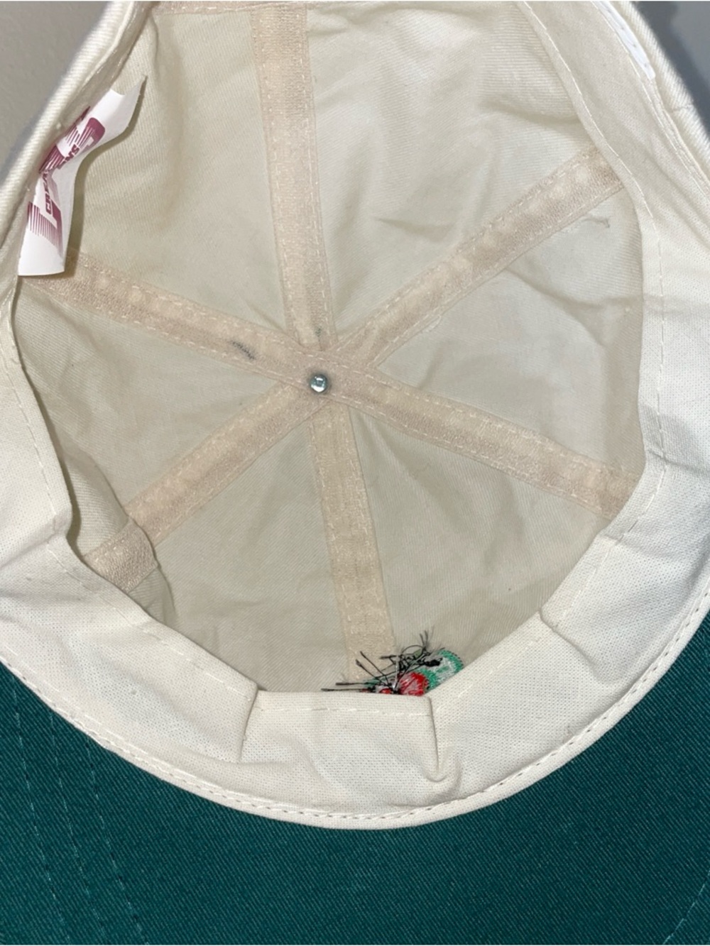 Vegetables VINTAGE White and Green Cotton Baseball Cap-adjustable fabric - Picture 8 of 9